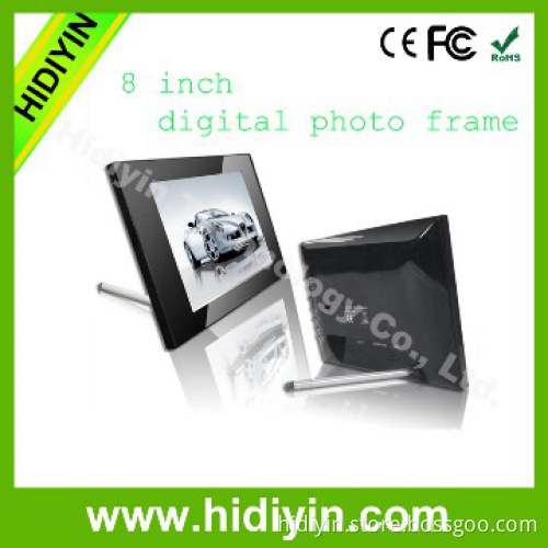Acrylic video 8"thin digital photo frame auto play video